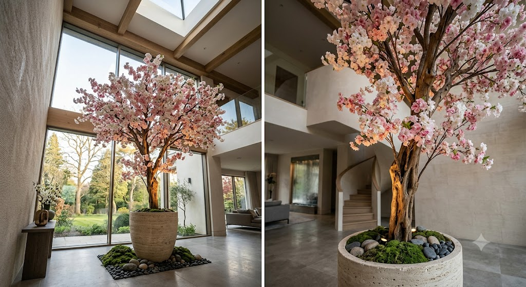 Faux Cherry Blossom Tree