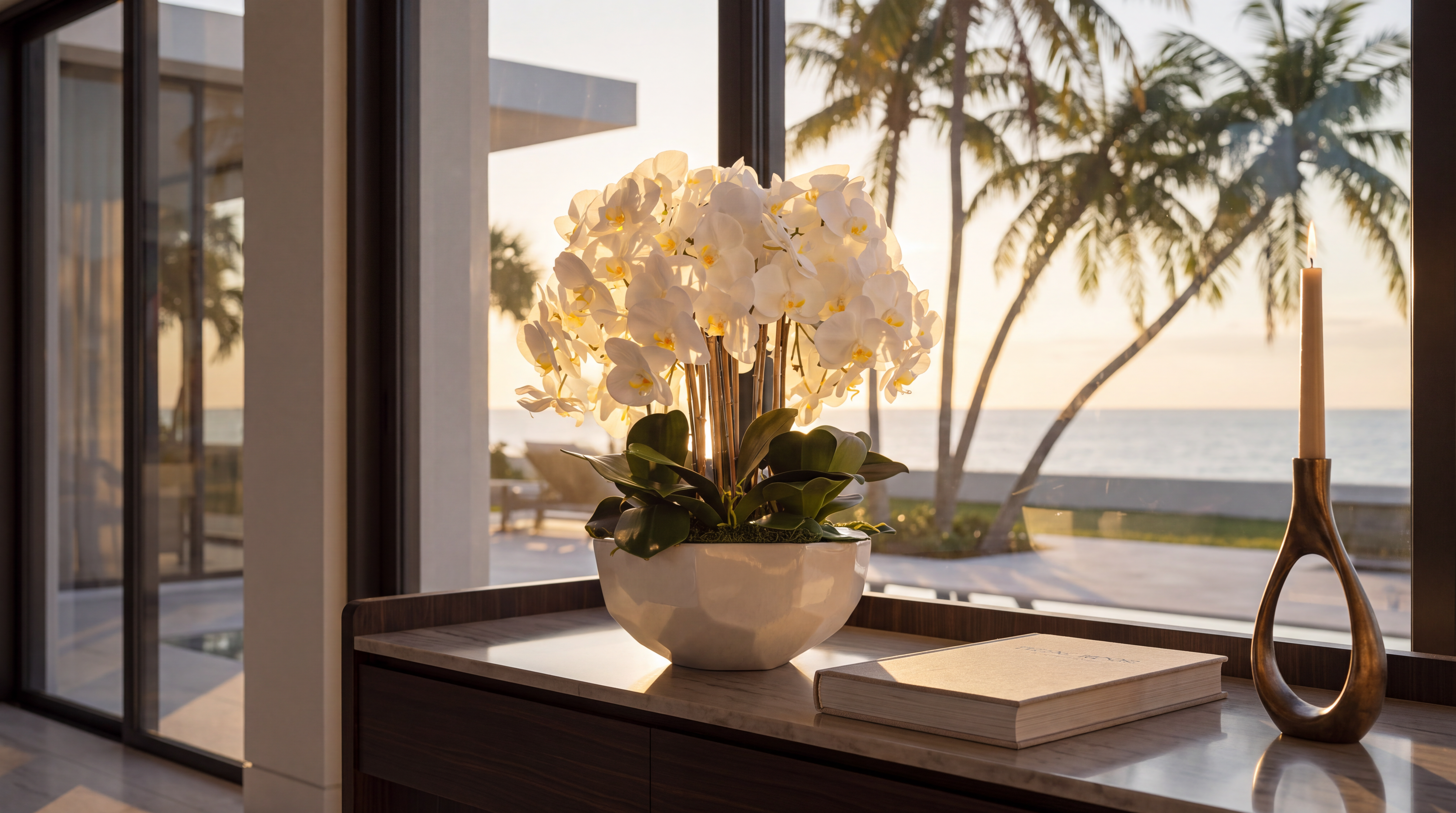 Ivory Orchid in Anthesis